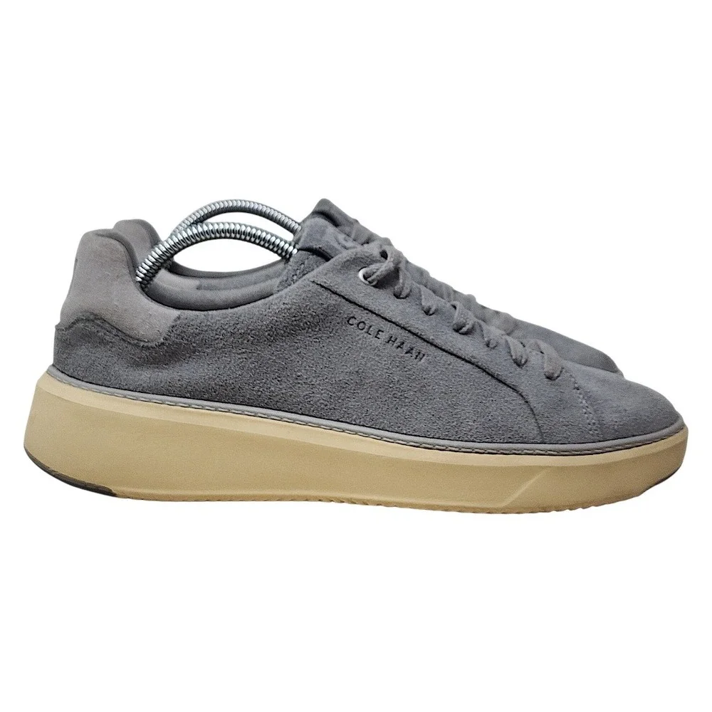 Cole Haan GrandPro 360 Topspin 8W Mens Grey Suede Low Top Sneakers C36116‎ Wide